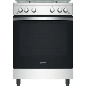 INDESIT IS67G2PCX/FR Cuisinière à gaz avec 4 foyers en acier inoxydable