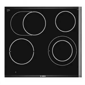 Bosch Série 8 PKN675DP1D Plaque de cuisson de 4 zones encastrable en vitrocéramique - Inox noir