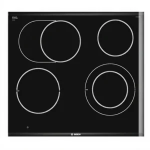 Bosch Série 8 PKN675DP1D Plaque de cuisson de 4 zones encastrable en vitrocéramique - Inox noir